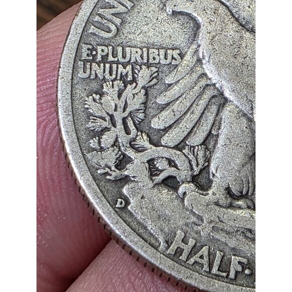 1939-D Walking Liberty Half Dollar, Extra Fine+ Circulated Coin, Store 5 - Picture 8 of 16